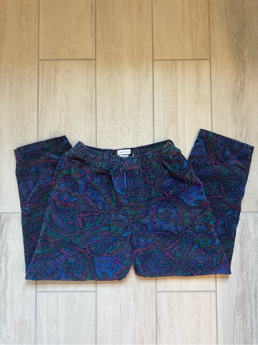 Urban Outfitters Multicolor Paisley Print Men’s Pants (Blue, Purple, Green)
